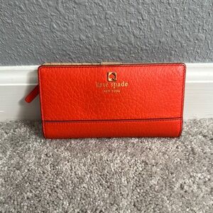Kate Spade Bright Orange Wallet